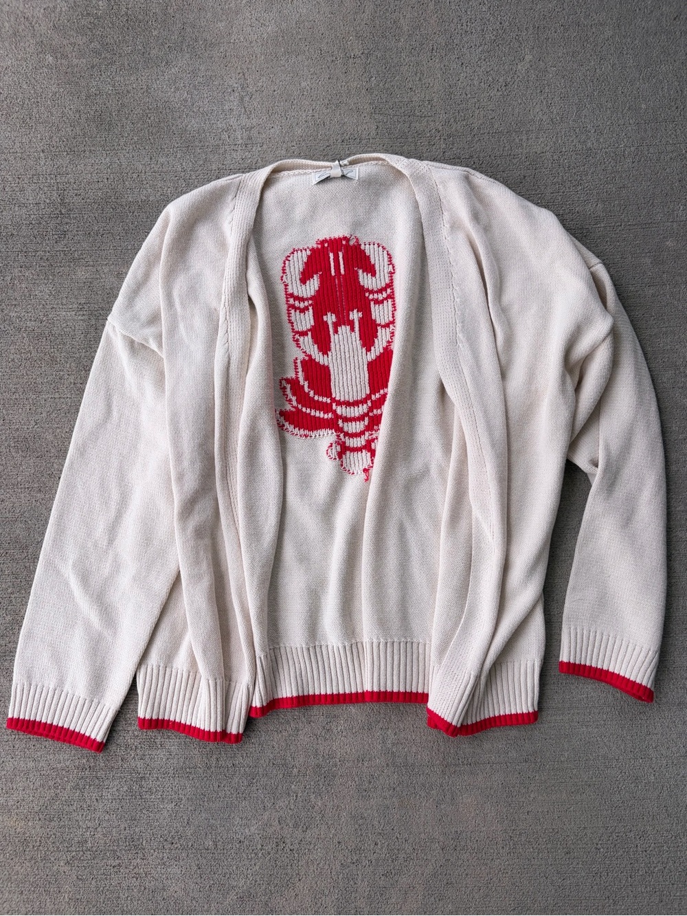 Luna x Sol Viral TJ Maxx lobster cardigan sweater beach boho coastal knit top - Picture 4 of 6